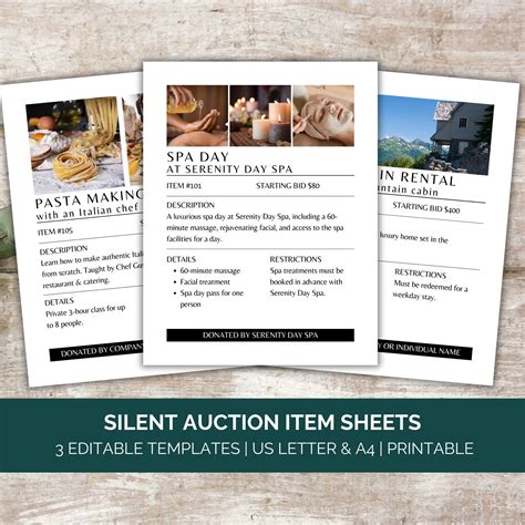 Best Silent Auction Item Ideas and Templates to Wow .